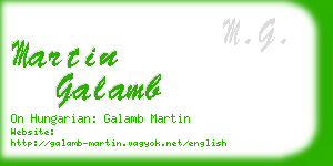 martin galamb business card